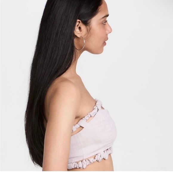 NWT GANNI PURPLE STRAPLESS CROP TOP size 2. Reg $189 - Picture 4 of 11